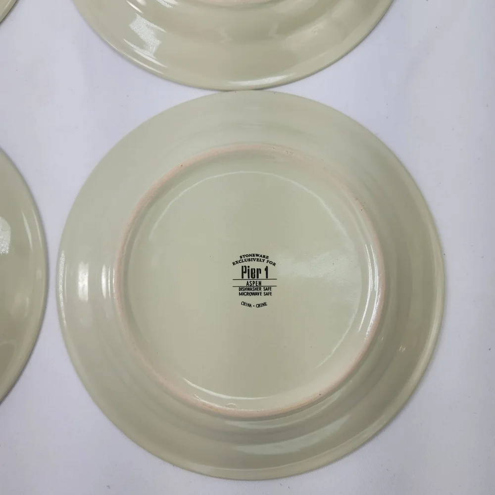 Pier 1 Aspen Stoneware Salad Dessert Plates Set of 4